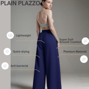 Designer Glamorous Women Plain Palazzo Pant - Cotton Blend