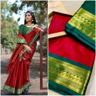 ✒️ Aura Cotton Saree – Soft, Stylish & Effortlessly Elegant