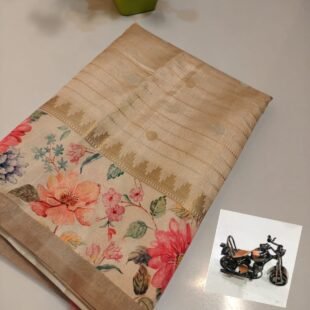 ✨ Premium Mysore Dupia Pattu Saree-Cream Color✨