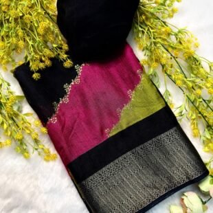 ✨🌹 BLACK ROSE KHADI COTTON SAREE COLLECTION 🌹✨