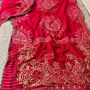 ✨ Traditional Bandej in Dola Viscose Saree ✨